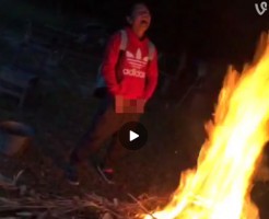 【Vine動画】ションベン足りひん！ペニス丸出しで焚火に放尿するも、火は消えるはずもなく…ｗ