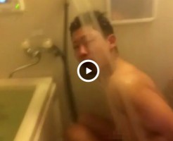 【Vine動画】友達の家の風呂でシャワーを浴びながらオナニー？ジャニーズ系イケメンに凸してみたｗ