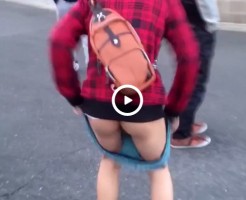 【Vine動画】スリムな美少年のズボンとパンツを下ろしてチンコが丸見えにｗ